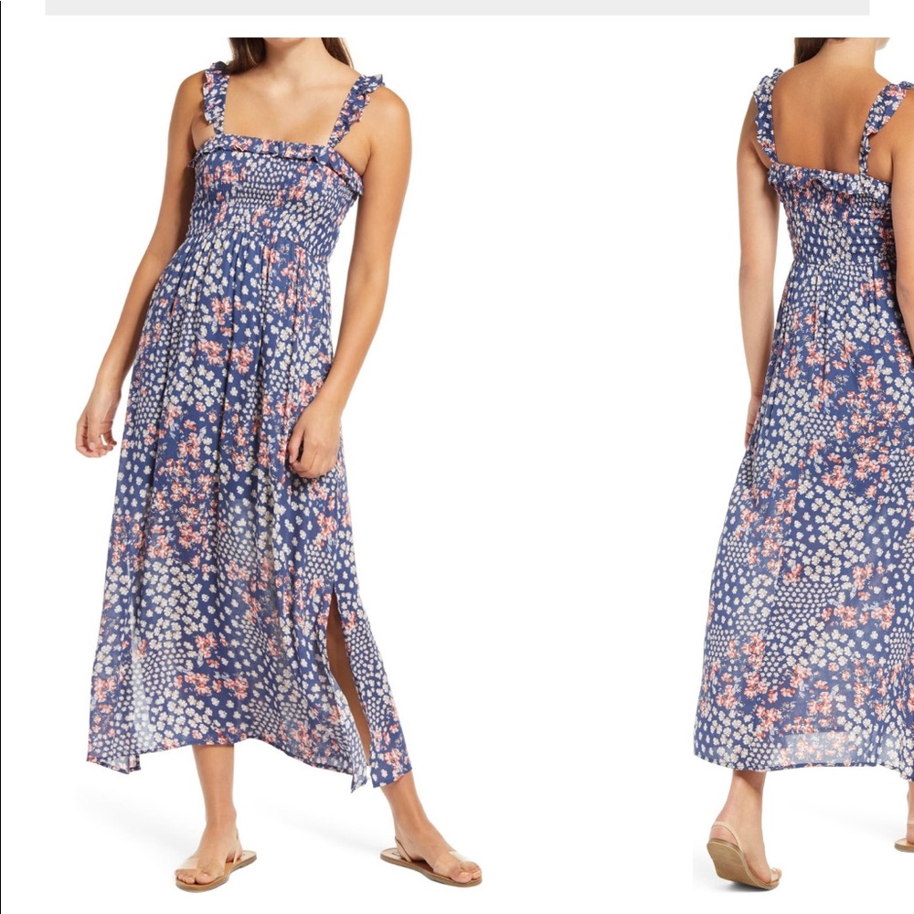 NORDSTROM _One Clothing Smocked Midi